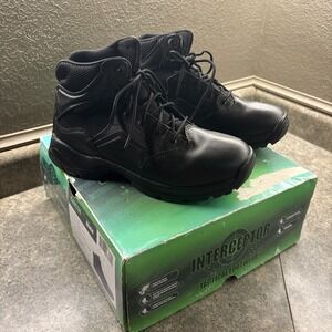 Interceptor Canton Black Tactical Boots Men's Sz 7 Very Good Cond.